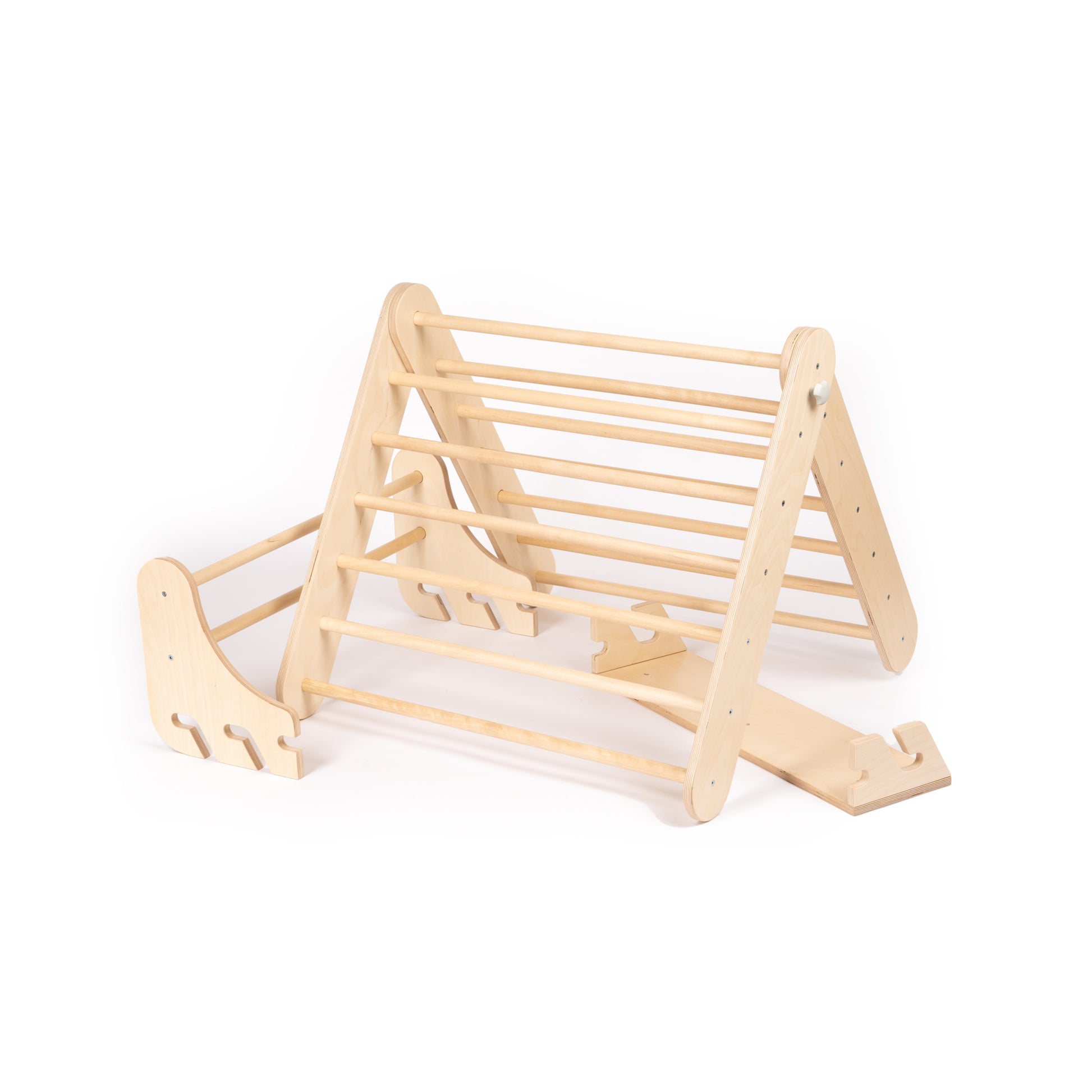Triangolo di Arrampicata Pikler, Climber e Spalliera Svedese 2in1 leg&go - Legno di Betulla Naturale