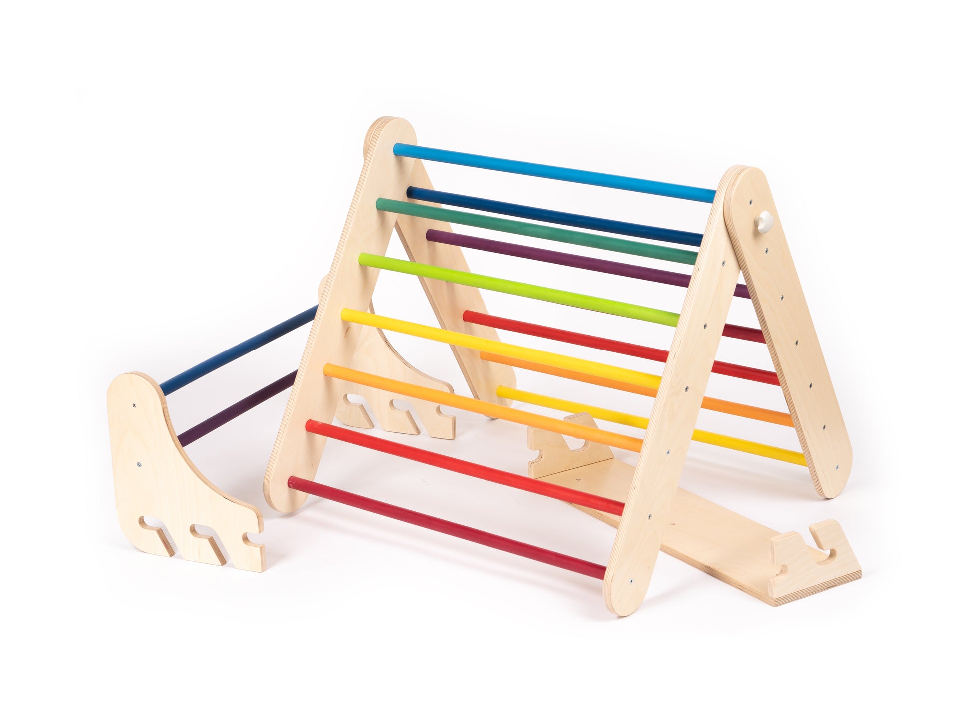 Triangolo di Arrampicata Pikler, Climber e Spalliera Svedese 2in1 leg&go - Arcobaleno