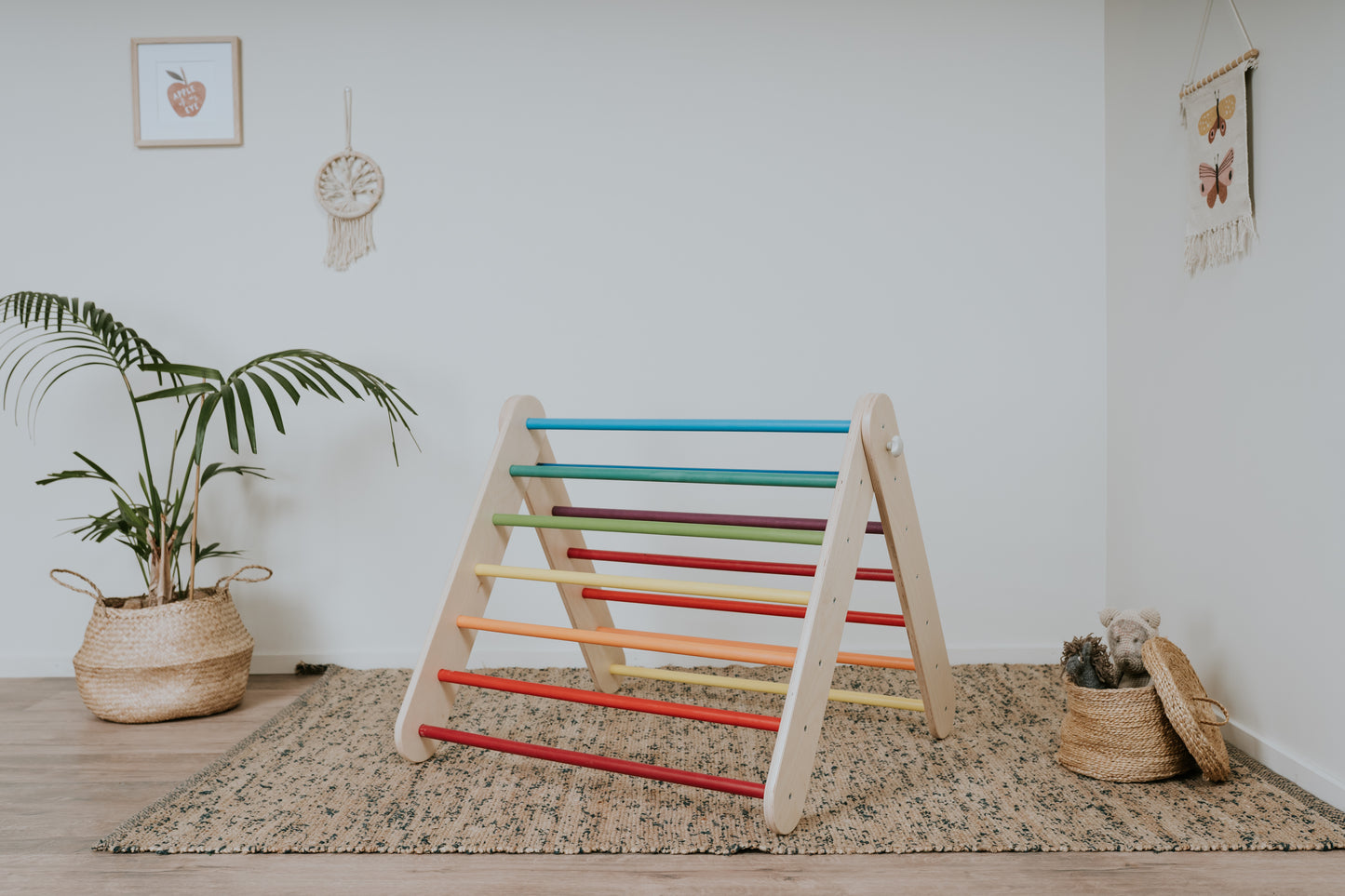 Triangolo di Arrampicata Pikler, Climber e Spalliera Svedese 2in1 leg&go - Arcobaleno