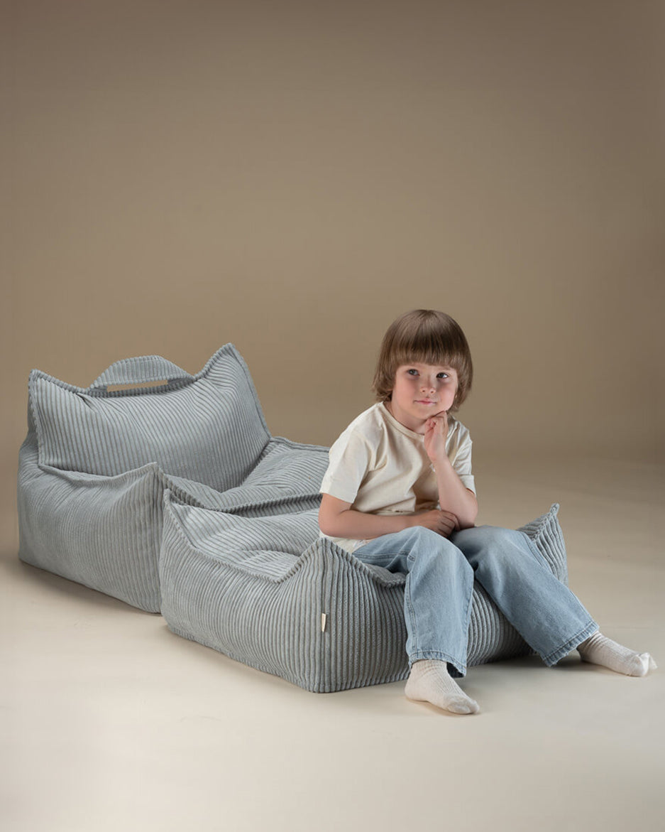 Peppermint Green Square Ottoman - Pouf Quadrato in Velluto a Coste