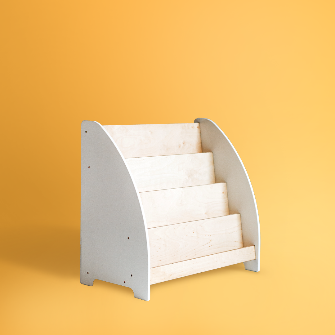 Scaffale Montessori per Libri - Bianco