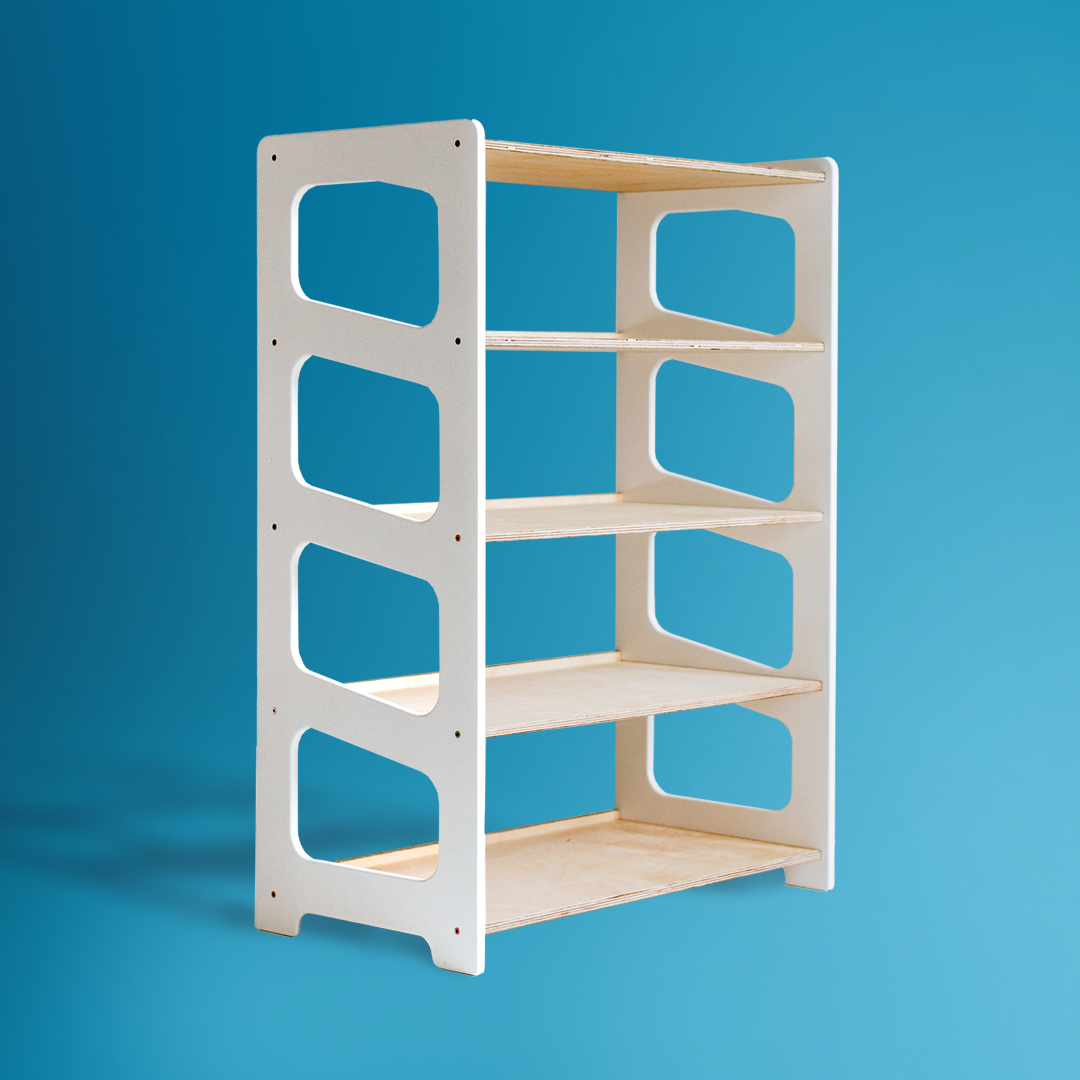 Scaffale Montessori per Giocattoli - Bianco