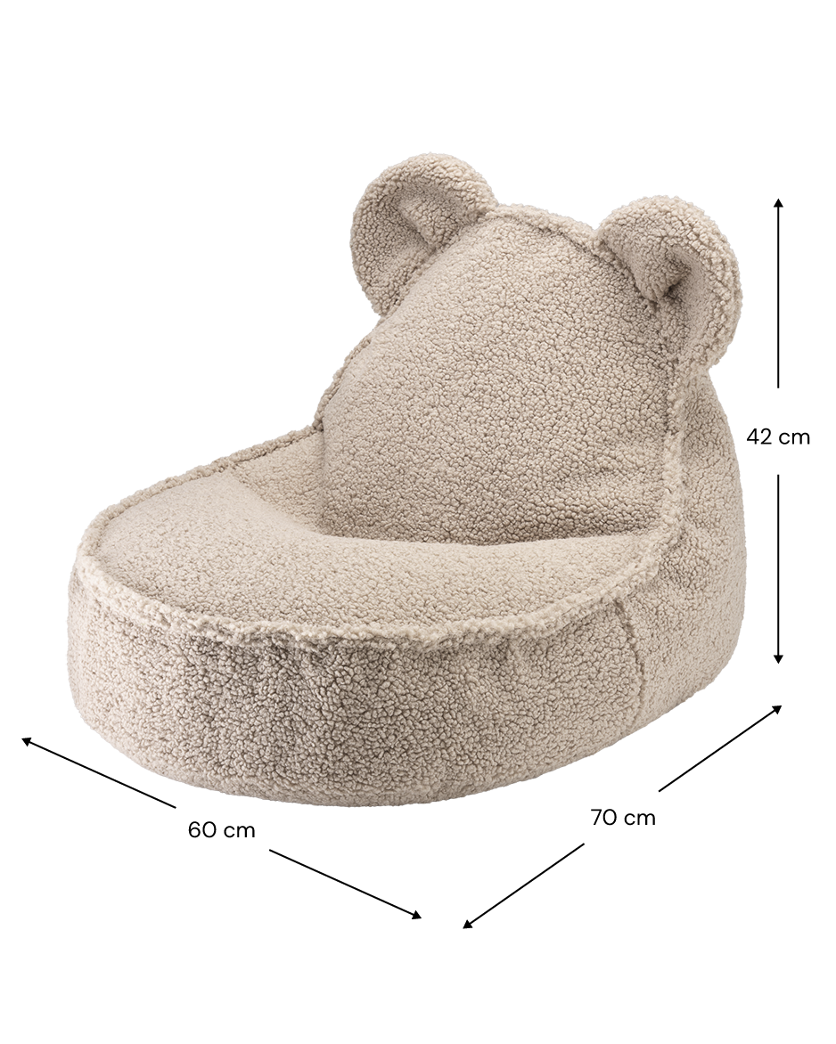 Biscuit Bear Beanbag - Poltrona a Sacco con Orecchie da Orso