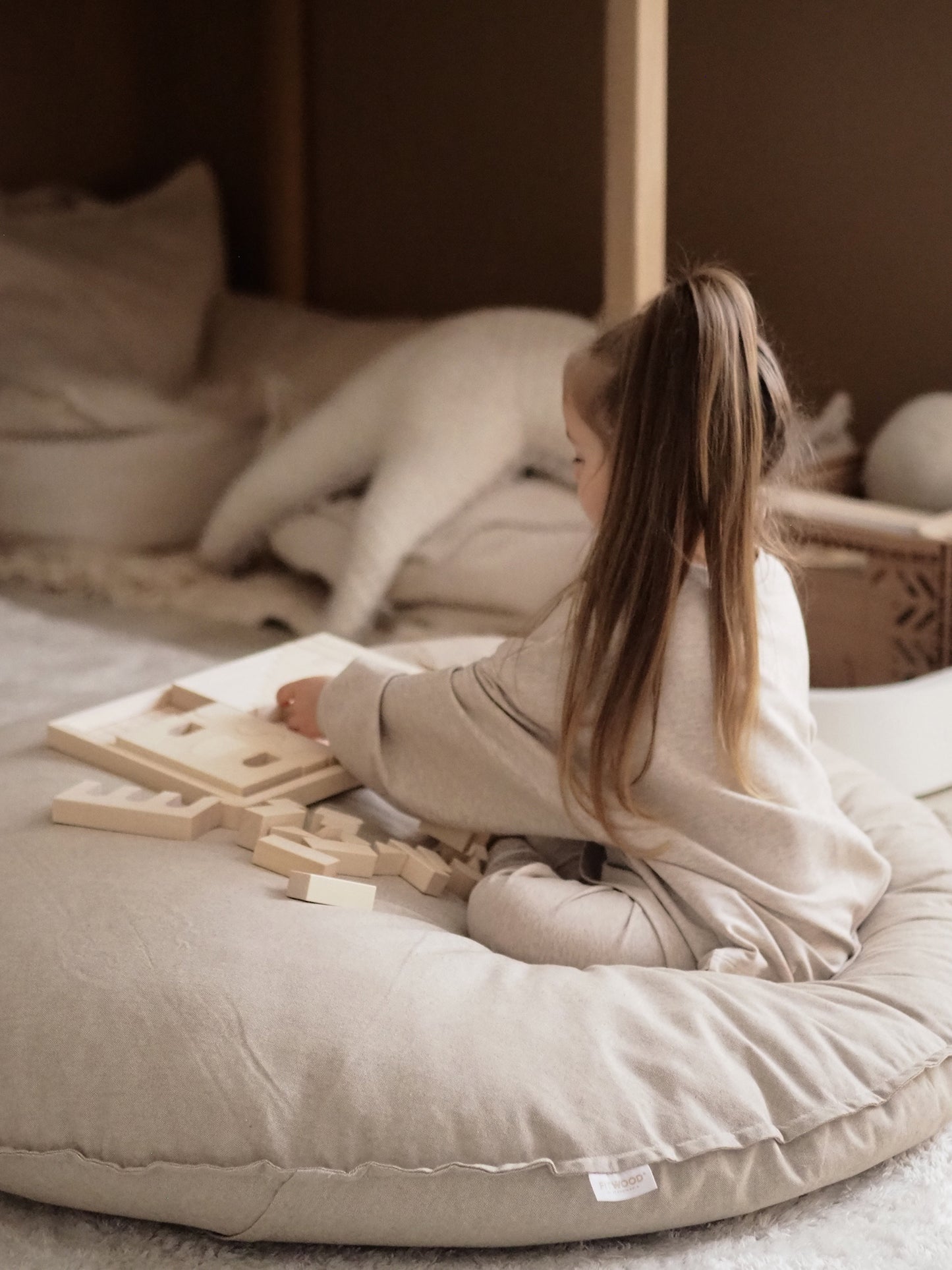 Cuscino da Pavimento LEMPI – Sand | Comfort e Relax per Tutta la Famiglia