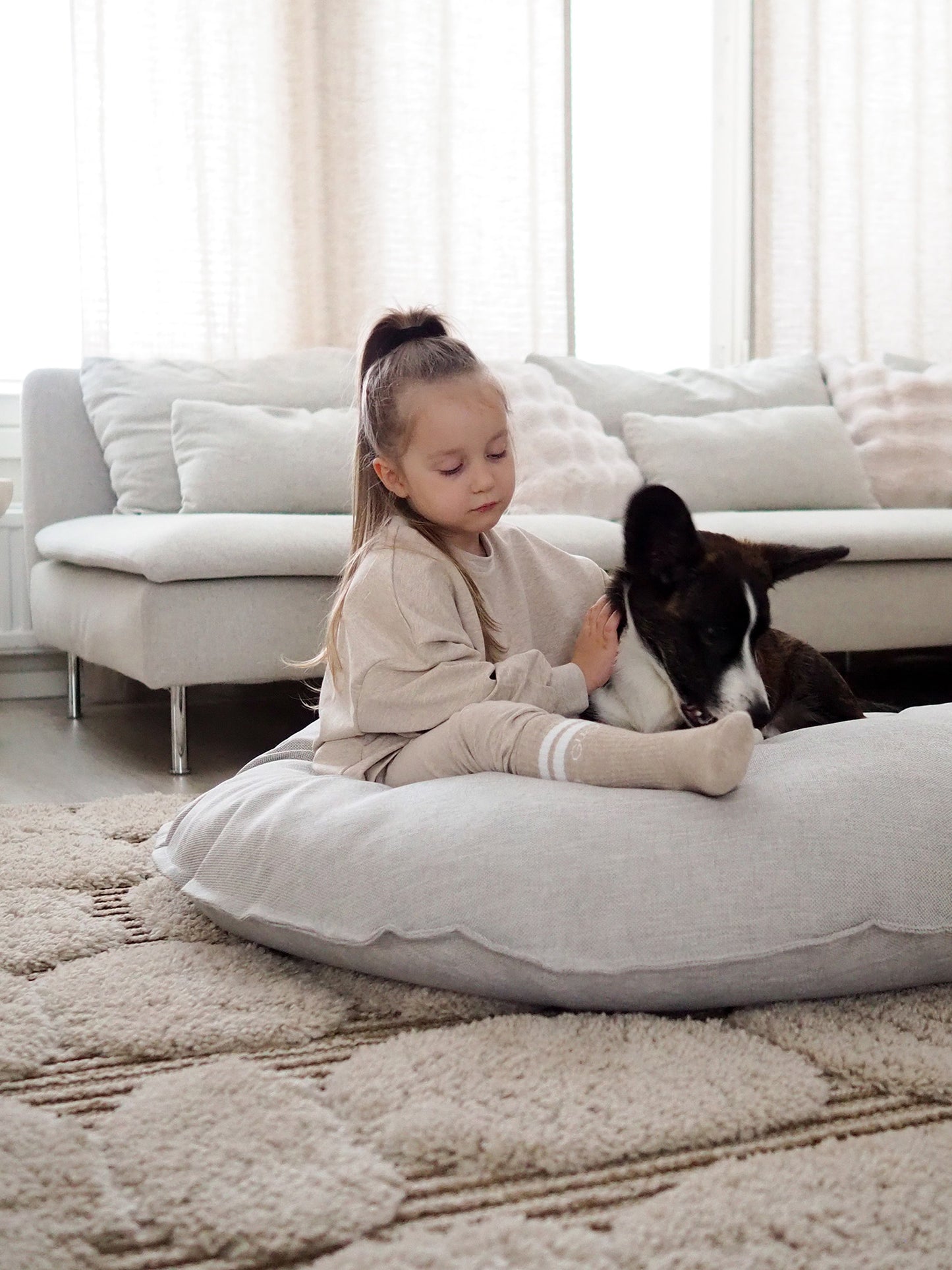 Cuscino da Pavimento LEMPI – Sand | Comfort e Relax per Tutta la Famiglia