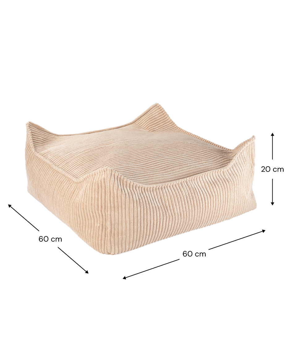 Brown Sugar Square Ottoman - Pouf Quadrato in Velluto a Coste