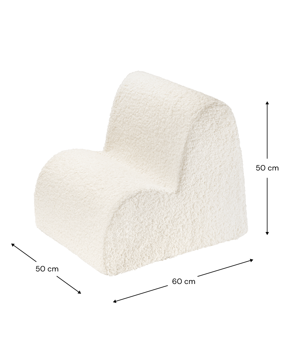 Poltroncina Cream White Cloud Chair – Un Rifugio Morbido e Accogliente per il Tuo Bambino