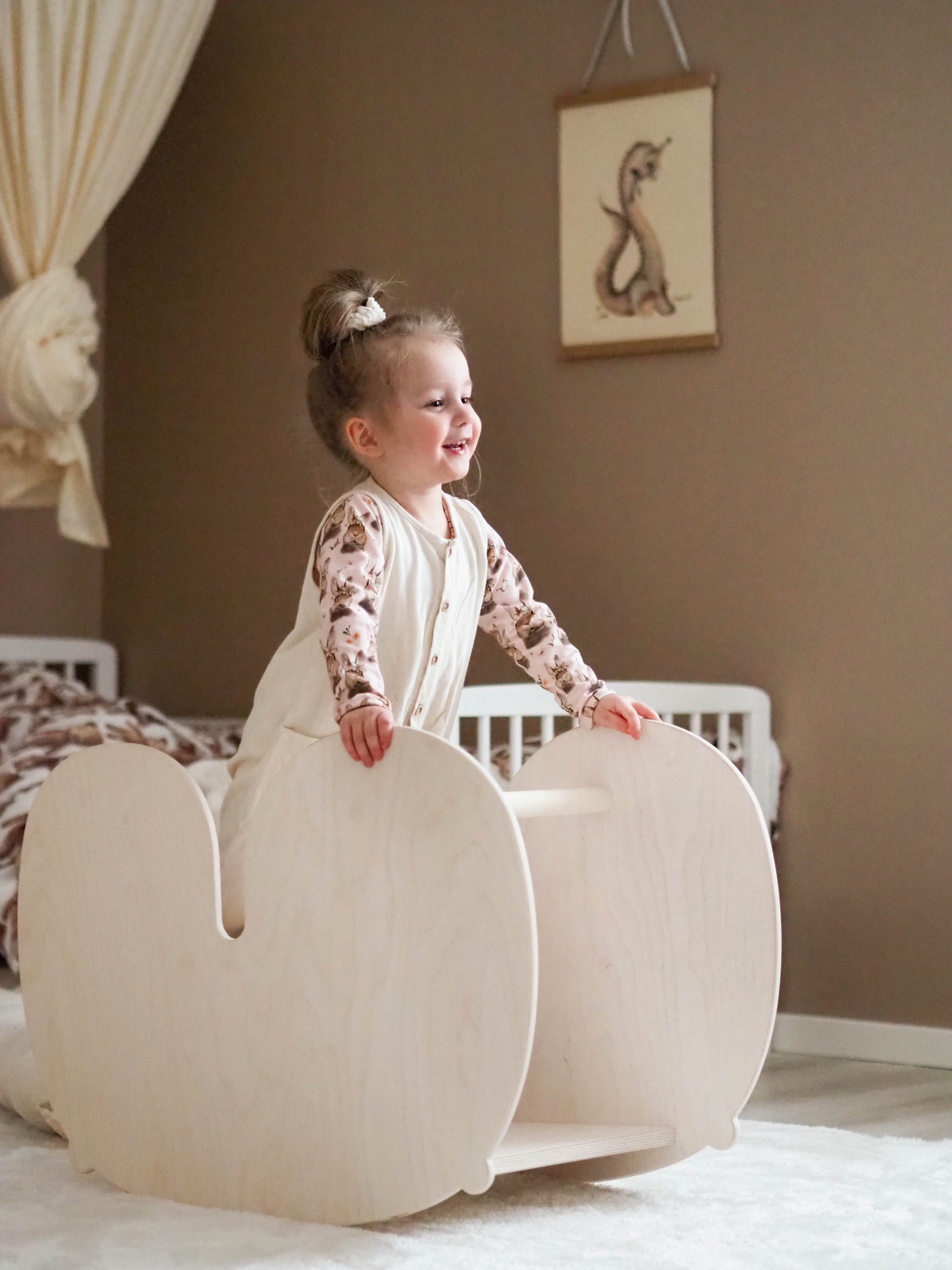 Cavallo a Dondolo NUPPU – Legno di Betulla Naturale | Gioco e Multifunzionalità