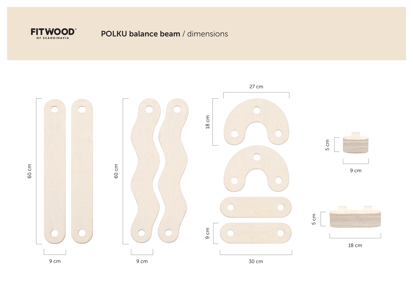 Trave di Equilibrio POLKU L – Salvia | Sviluppo Motorio e Gioco Creativo