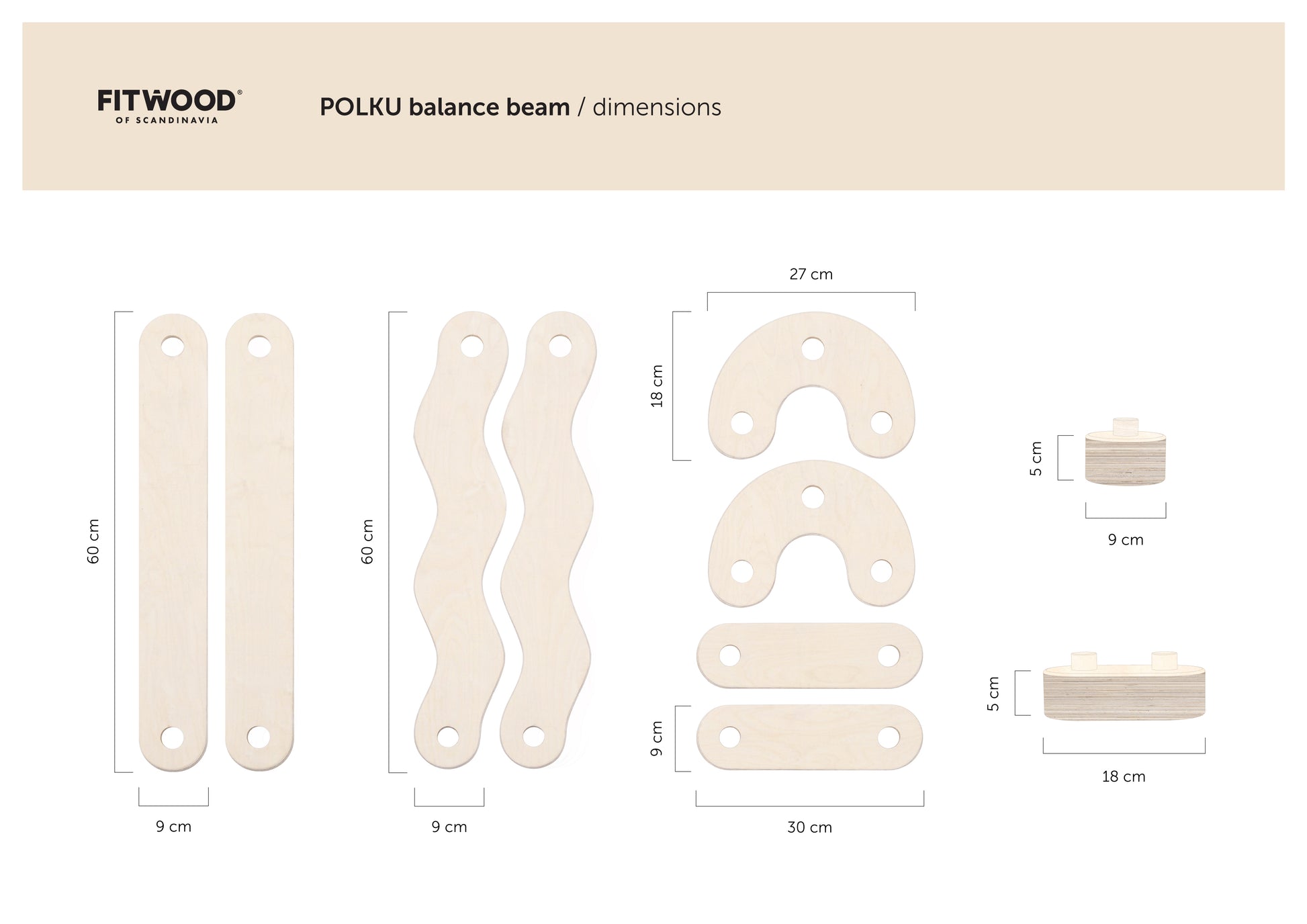 Trave di Equilibrio POLKU L – Salvia | Sviluppo Motorio e Gioco Creativo