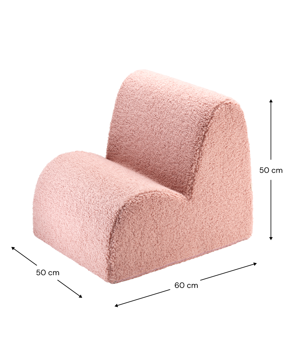 Poltroncina Guava Pink Cloud – Un Rifugio Morbido e Accogliente per il Tuo Bambino