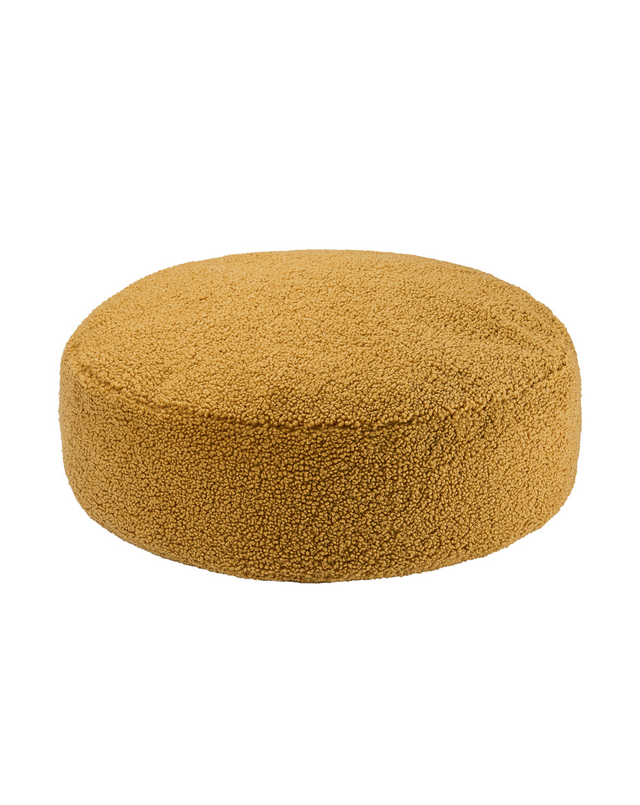 Maple Ottoman - Pouf Rotondo in Tessuto Teddy