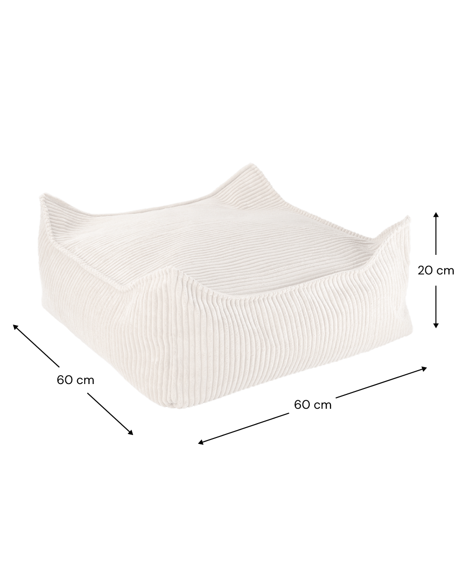 Marshmallow Square Ottoman - Pouf Quadrato in Velluto a Coste
