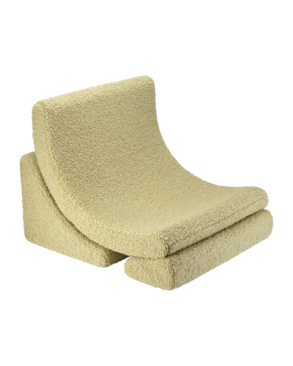 Matcha Moon Chair - Poltrona Morbida in Tessuto Teddy