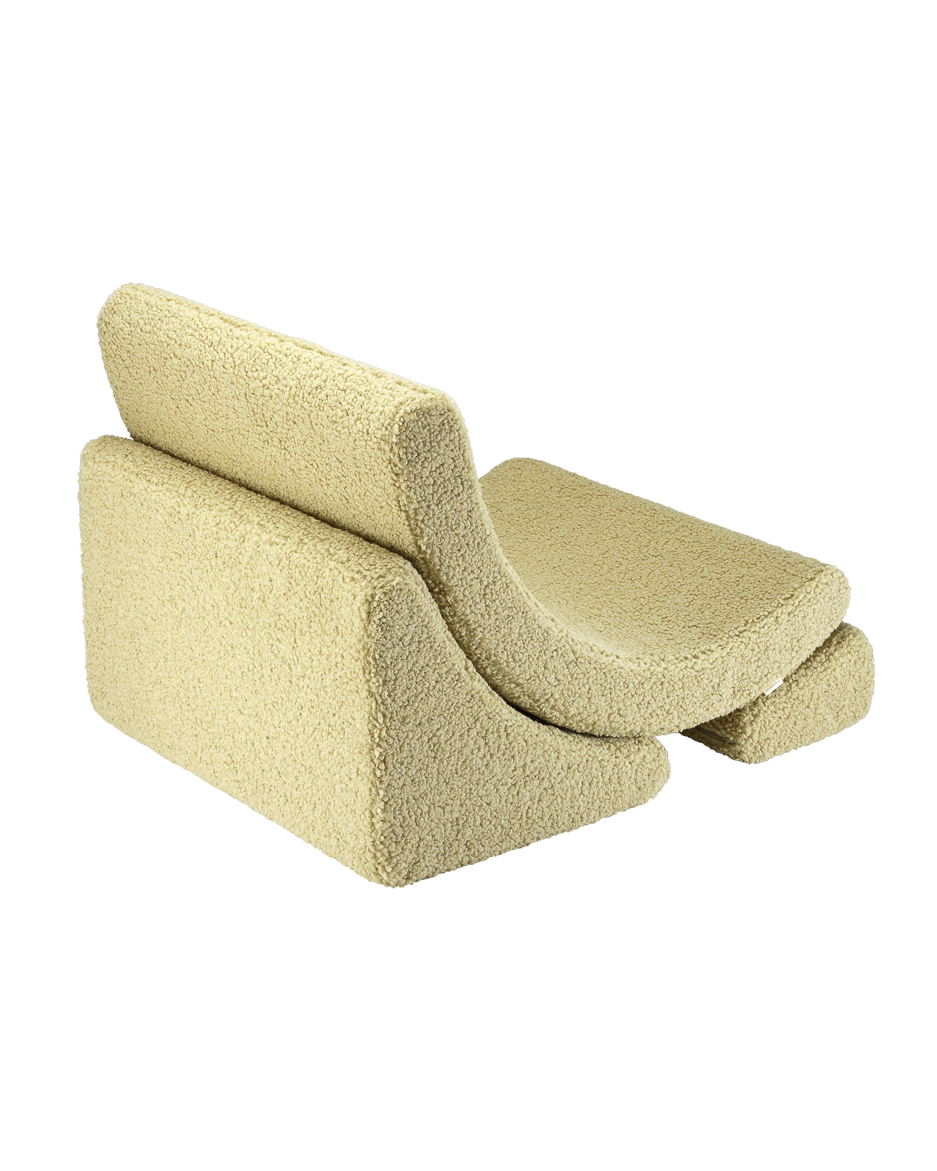 Matcha Moon Chair - Poltrona Morbida in Tessuto Teddy