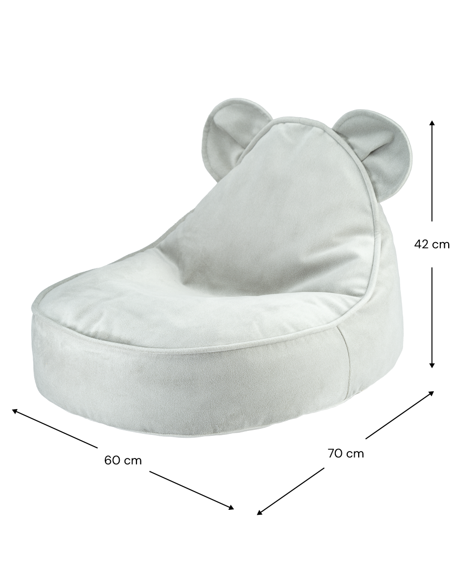 Misty Green Bear Beanbag - Poltrona a Sacco con Orecchie da Orso