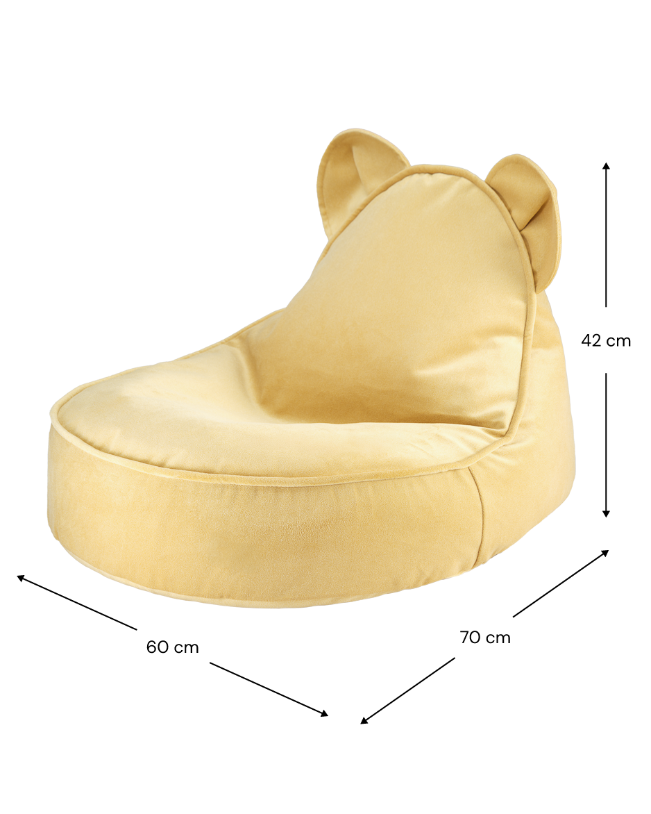 Salted Caramel Bear Beanbag - Poltrona a Sacco con Orecchie da Orso