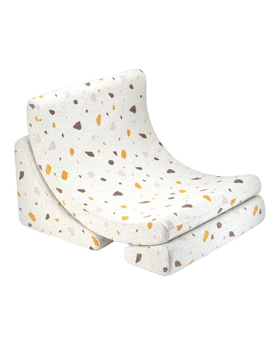 Terrazzo Marble Moon Chair - Poltrona Morbida Comfort e Stile in un Unico Design