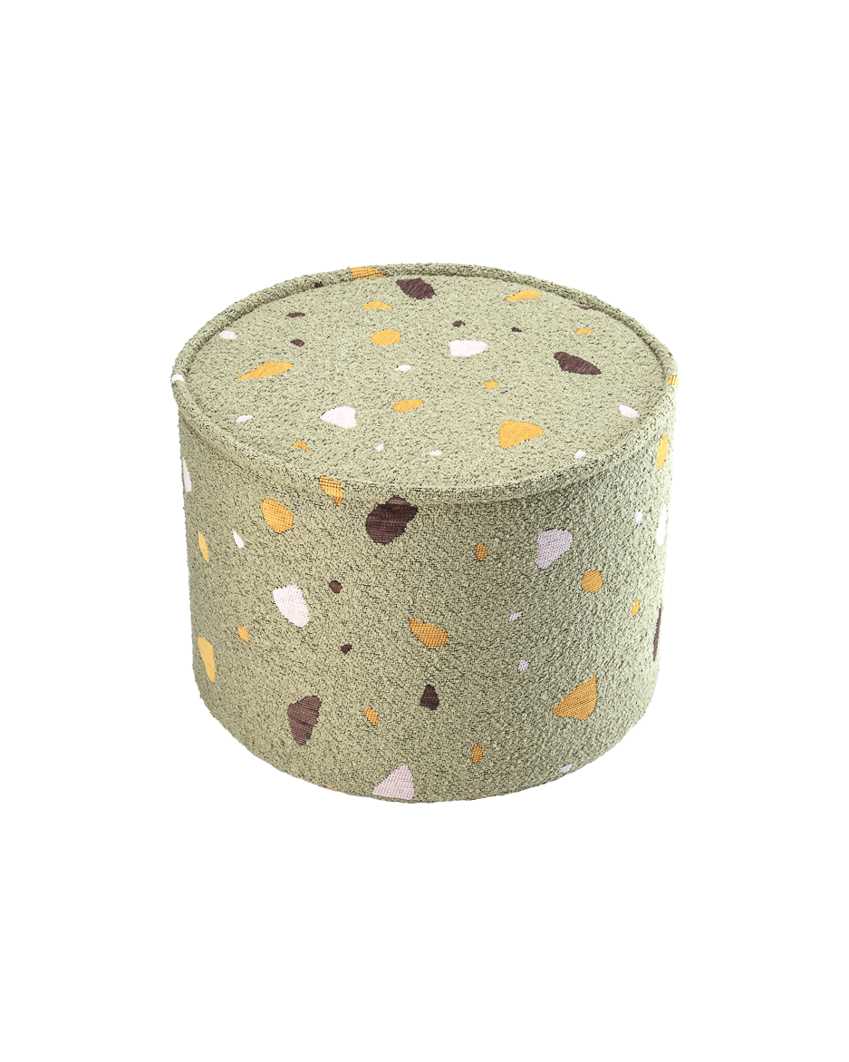 Terrazzo Moss Pouffe - Eleganza e Funzionalità per Ogni Spazio