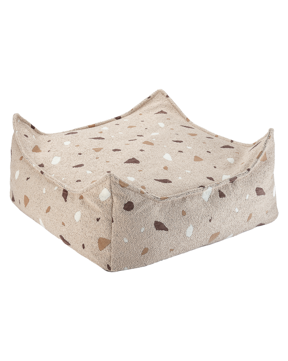 Terrazzo Sand Square Ottoman - Pouf Quadrato Eleganza e Versatilità
