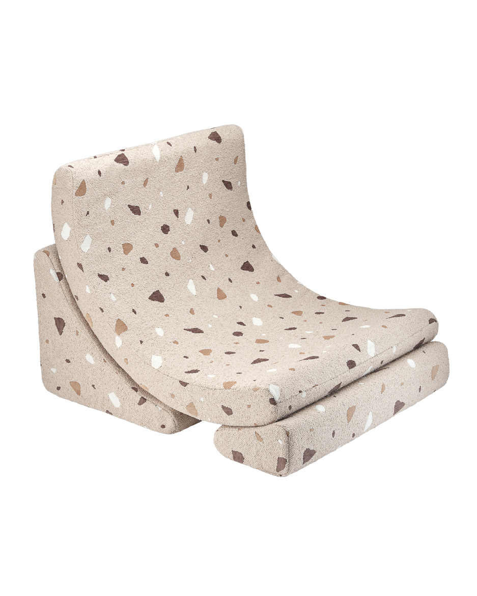 Terrazzo Sand Moon Chair - Poltrona Morbida Comfort e Stile in un Unico Design