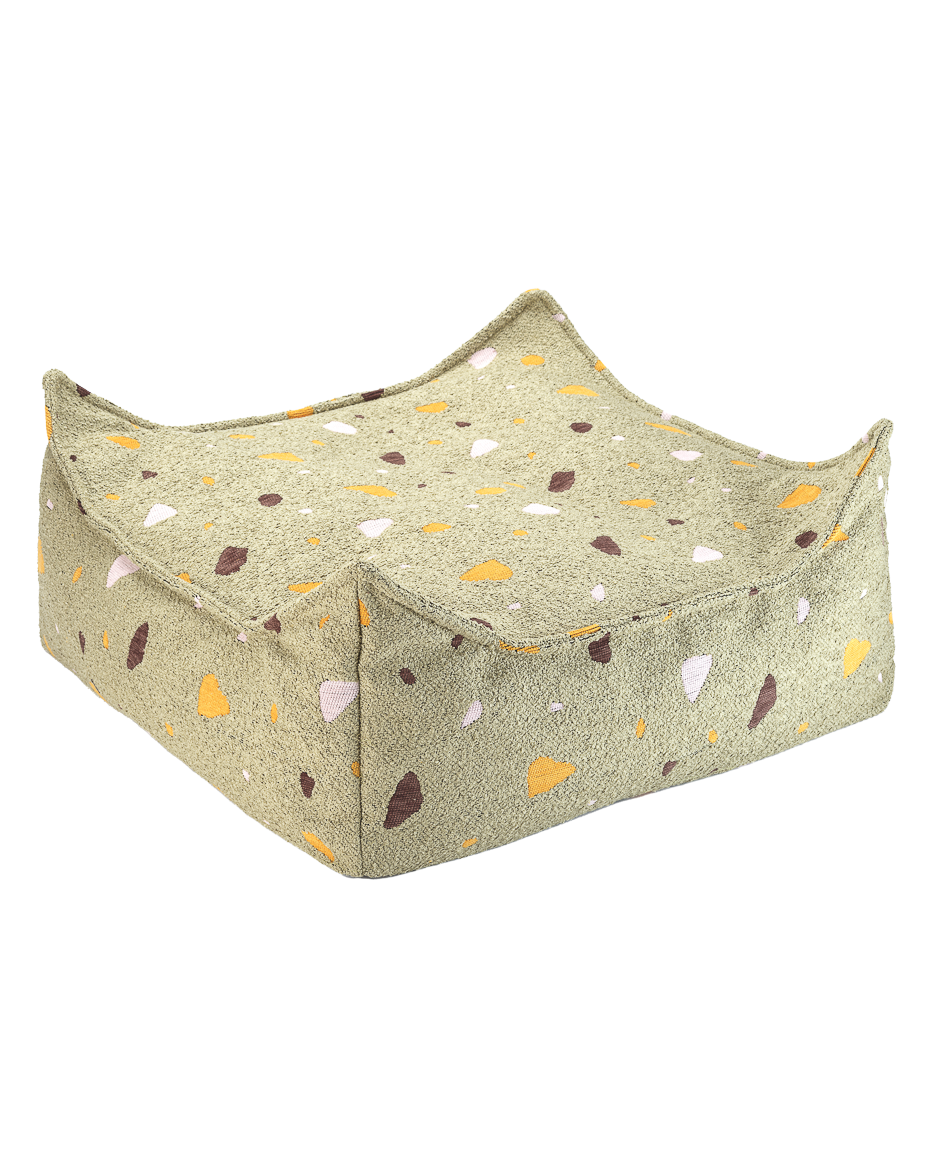 Terrazzo Moss Square Ottoman - Pouf Quadrato Eleganza e Versatilità