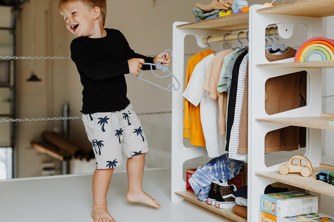 Appendiabiti Montessori per Bambini - Bianco