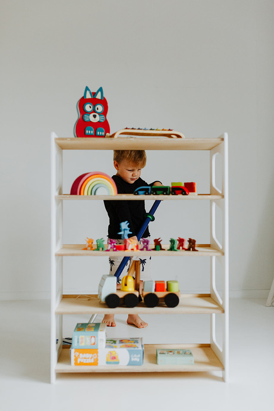 Scaffale Montessori per Giocattoli - Bianco