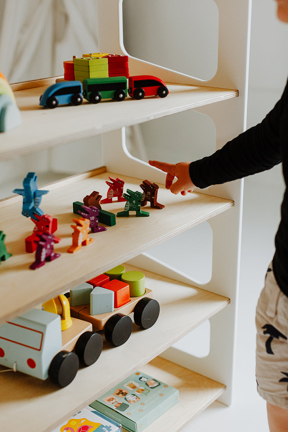 Scaffale Montessori per Giocattoli - Bianco