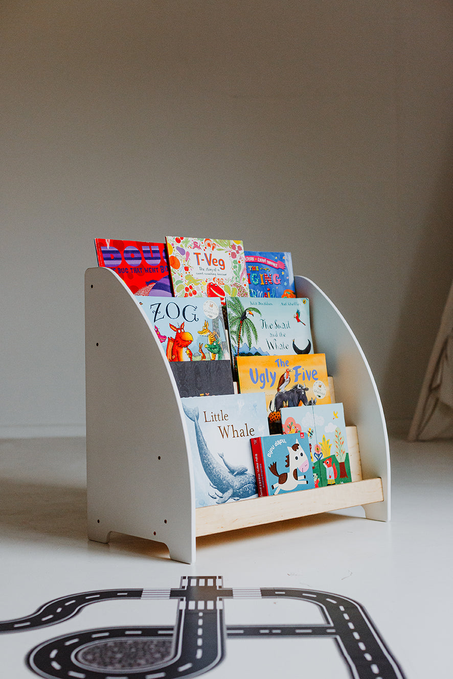 Scaffale Montessori per Libri - Bianco