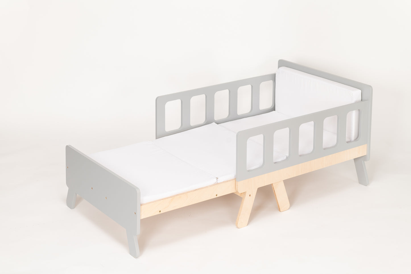 Letto Evolutivo con Materasso Incluso Grigio - Design Funzionale e Compatto
