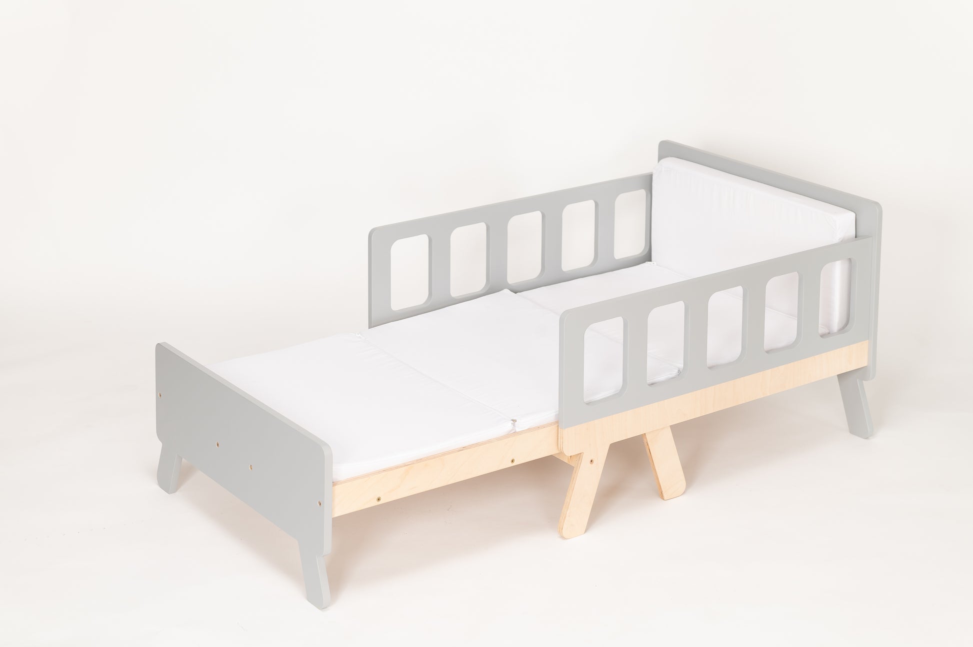 Letto Evolutivo con Materasso Incluso Grigio - Design Funzionale e Compatto