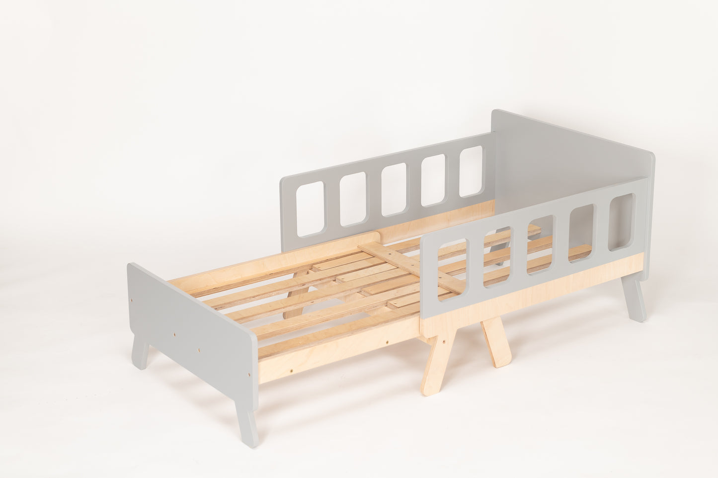 Letto Evolutivo con Materasso Incluso Grigio - Design Funzionale e Compatto