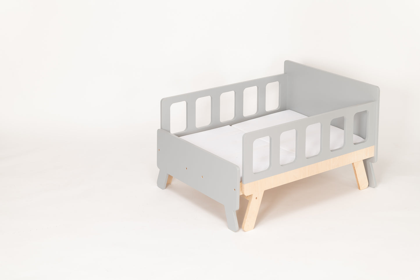 Letto Evolutivo con Materasso Incluso Grigio - Design Funzionale e Compatto